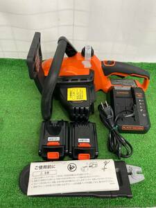 【中古品】ブラックアンドデッカー(BLACK+DECKER) コードレスチェーンソー 18V 2.0Ah 250mm GKC1825L2 / ITXWKOXA59WI