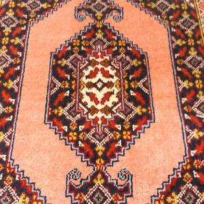 ペルシャ絨毯 クム シルク 32cm×44cm トルコ絨毯好きな方も 手織りの画像6