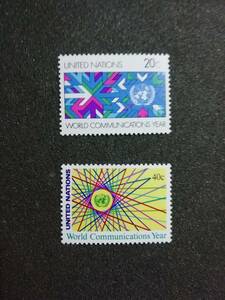  アメリカ 国際連合 United Nations 40c 20c 切手　２枚