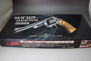 タナカ　ガス リボルバー S&W　M29 【ミッドナイトブルー】木製グリップ付き