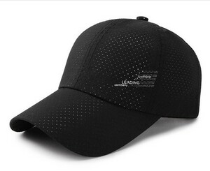  free shipping cap men's mesh hat ventilation UV cut black Golf black spring summer autumn 022