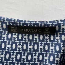 ZARA 春大人お洒落　幾何学模様　スキッパー　ロングチュニック　とろみ　サラッと着用　サイズS ザラ♪ _画像5