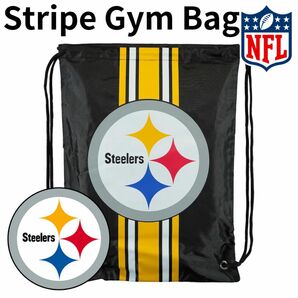 【海外限定】NFL ピッツバーグスティーラーズ ドローストリングバックパック 黒 Pittsburgh Steelers