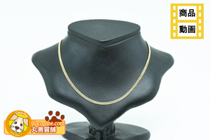 K18 necklace flat 6 surface 10.2g 50cm soft hat metal fittings official certification stamp attaching simple finishing secondhand goods degree A used free shipping animation Youtube