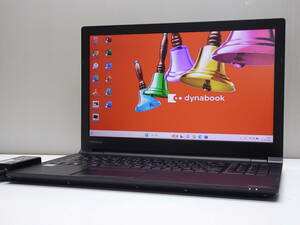 TOSHIBA Dynabook B65/M 第8世代 Core i3 8130U メモリ8GB SSD240GBに換装 Win11 Office DVDマルチ 15.6インチ カメラ Bluetooth 管FA-258