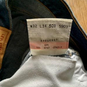 90's Levi's 501 w32 USA製 レギュラー 1997年 米国製 66前期 赤耳の画像10