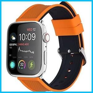 * pumpkin orange + black _ size :42mm/44mm/45mm/49mm* Apple Watch band, Apple watch band iWatch