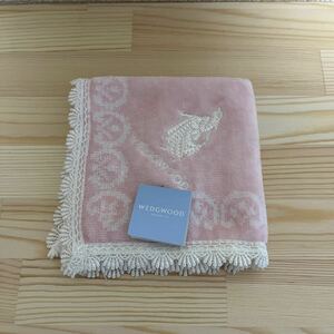  new goods unused WEDGWOOD hand towel handkerchie towel handkerchie floral print pink race Wedgwood 