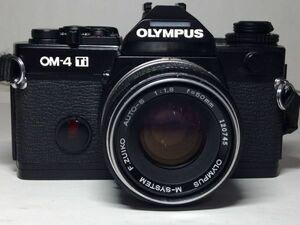 【未点検・未清掃】OLYMPUS OM-4 Ti / OLYMPUS M-SYSTEM F.ZUIKO AUTO-S 1:1.8 F=50mm オリンパス チタン フィルム一眼 カメラ ブラック