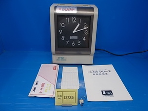 D725{ service being completed }mitamita time recorder mk500 time signal automatic field movement 2 color seal character multifunction card 20 sheets service 