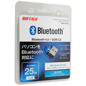 【ゆうパケット対応】BUFFALO バッファロー Bluetooth 4.0＋EDR/LE Class2対応 USBマイクロアダプター BSBT4D200BK [管理:1000015056]