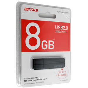 【ゆうパケット対応】BUFFALO バッファロー製 USBメモリー RUF2-WB8GB-BK/B 8GB ブラック [管理:1000021284]