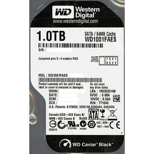 Western Digital HDD WD1001FAES 1 ТБ SATA300 7200 [Управление: 200002020]