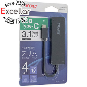 【ゆうパケット対応】BUFFALO バッファロー USB3.0ハブ 4ポート BSH4U125C1BK ブラック 未使用 [管理:1050023056]