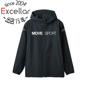 DESCENTE デサント L サイズ メンズ AIRY TRANSFER ライトウォーム フルジップフーディー DMMWJF12 BK ブラック [管理:1400001709]