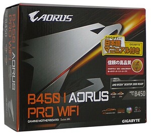 【中古】GIGABYTE Mini ITXマザーボード B450 I AORUS PRO WIFI Rev.1.0 SocketAM4 元箱あり [管理:1050011736]