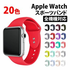 Apple Watch シリコンバンド シリコンベルト/レッド/アップルウォッチバンド/赤