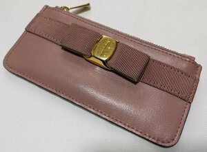 ■フェラガモ 小銭入れ コインケース カード入れ レザー アンバーローズ 財布 Salvatore Ferragamo■