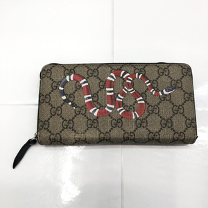 【中古】GUCCI GGスプリームジップアラウンド ウォレット 長財布 451273R8666[240091349851]