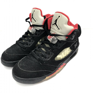 【中古】NIKE AIR JORDAN 5 Retro Black 28.0cm 824371-001[240091333070]