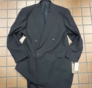 新品☆限定価格【AB7 XL相当★超軽量】4Bダブルスーツ 礼服 メンズスーツ ブラックフォーマル 礼服 背抜き 冠婚葬祭 喪服 セットアップ 黒