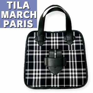 ハンドバッグ　レディース　カバン　鞄　TILA MARCH PARIS ブラック ティラマーチ レザー 黒 トートバッグ