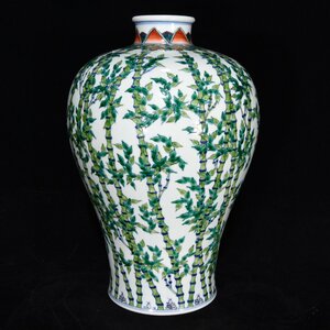 ◆古寳堂◆清 雍正年製款 粉彩 石竹紋 梅瓶 古陶瓷品 極細工 古置物 古擺件 中国古美術 時代物 古董品