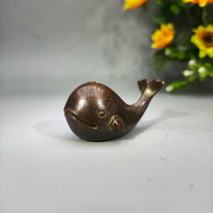 ◆古寳堂◆清 銅製 鯨魚香插 置物 賞物 極細工 古置物 古擺件 中国古美術 時代物 古董品