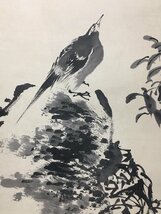 ◆古寳堂◆中国書画『明代画家八大山人・花鳥画・四尺中堂画・宣紙』肉筆紙本・掛け軸・書画立軸・中国美術・コレクター必見_画像7