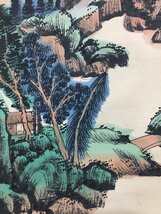 ◆古寳堂◆中国書画『近現代画家馮超然・山水画・三尺中堂画・宣紙』肉筆紙本・掛け軸・書画立軸・中国美術・コレクター必見_画像5