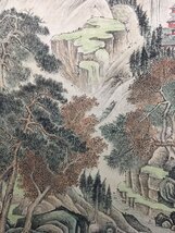 ◆古寳堂◆真作・中国書画『明代画家仇英・山水画・六尺中堂画・宣紙』肉筆紙本・掛け軸・書画立軸・中国美術・コレクター必見_画像7