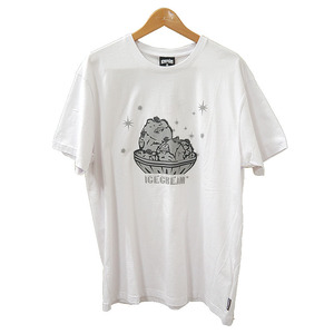 アイスクリーム ICECREAM Tシャツ メンズ サイズXL カットソー 半袖 白 ホワイト タグ付き