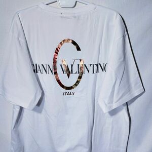 新品 Tシャツ XL ジャンニ バレンチノ イタリア 金箔 カットソー 半袖