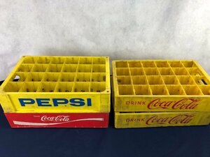 ★ジャンク品★コカ・コーラ/ペプシケース4箱セット Coca・Cola PEPSI