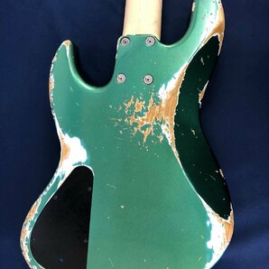 ★中古品★レリック仕様ベースギター XJ-1T 5ST Vintage Sherwood Green White Blonde Xotic エキゾチックの画像7