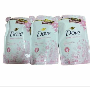 ダヴ　Dove ボディソープ サクラの香り 3つ　詰め替え用　つめかえ　液体タイプ 330ｇ 詰替え さくら　桜　メール便