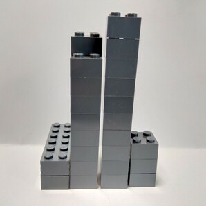 LEGO レゴ 基本ブロック ダークグレー 2×6、2×4 2×3、2×2 計24個セットの画像5