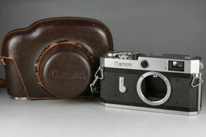 動作確認済み Canon P レンジファインダー ポピュレール 革ケース付き フィルム カメラ Leica Lマウント ライカ キャノン キヤノン #269