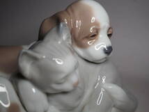 LLADRO リヤドロ　陶器人形 6599 『いつも一緒 』犬 猫 フィギュリンスペイン製 陶器 置物_画像8