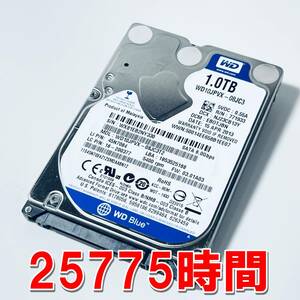 【HDD 1TB】WD Blue 2.5インチ 9.5ｍｍ ハードディスク 使用時間25775時間　[Y3301000HD102]