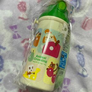 新品☆☆どうぶつの森　抗菌　食洗機対応　直飲み ワンタッチボトル　水筒 スケーター AG + 480ml