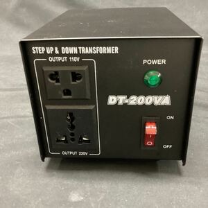 STEP UP & DOWN アップトランス ダウントランス 海外国内両用型 変圧器 昇圧 降圧 DT-200VA 