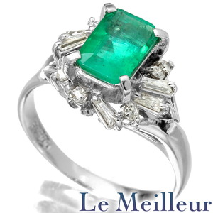  taking . to coil te The Yinling g ring emerald 1.34ct diamond 0.31ct Pt900 13 number used pre Rav do returned goods OK