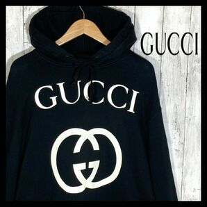 【希少】 GUCCI パーカー LL相当 インターロッキング フーディ GG