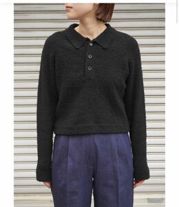 即日発送　新品タグ付　BEARD SHORT POLO KNIT SIZE1 黒　1LDK BLACK ブラック