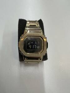 Y2403081★ 中古品 CASIO カシオ G-SHOCK 電波ソーラー GMW-B5000 ゴールド メンズ フルメタル 箱・コマ有