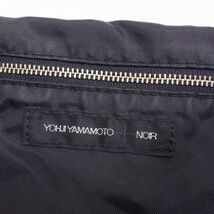 美品●YOHJI YAMAMOTO ヨウジヤマモト トートバッグ エコバッグ ショッピングバッグ レース レザー レディース ネイビー ブラック 正規品_画像9