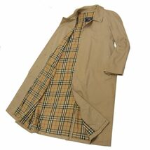 オールド◇Burberry’s バーバリー ステンカラーコート ビジネス スプリングコート 裏バーバリーチェック イングランド製 1円スタート_画像1