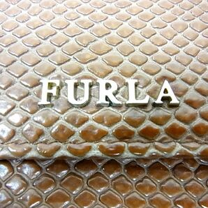 ■FURLA フルラ パイソン型押しレザー ロングウォレット 長財布 サイフ レディースの画像2