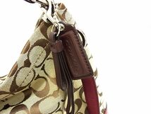 美品◆COACH コーチ 2way ショルダーバッグ レザー切替 シグネチャー柄 レディース 1円スタート_画像6